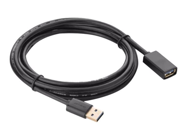 Ugreen US129 - USB forlængerkabel - USB Type A (han) til USB Type A (hun) - USB 3.0 - 3 m - flad - flad