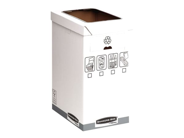 Fellowes Bankers Box - Avfallskurv - 90 L - papir - grå