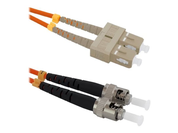 Qoltec - Koblingskabel - SC/UPC-multimodus (hann) til ST/UPC-multimodus (hann) - 2 m - fiberoptisk - dupleks - 50 / 125 mikroner - OM2 - halogenfri...