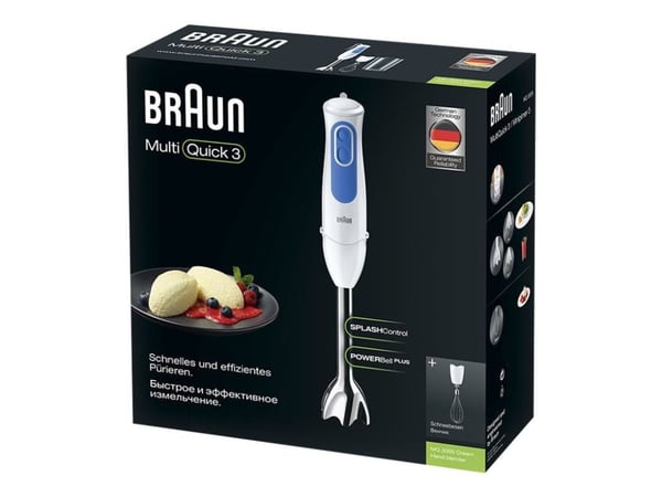 Braun Multiquick 3 Vario MQ 3005 WH Cream - Håndmikser - 700 W - hvit/blå