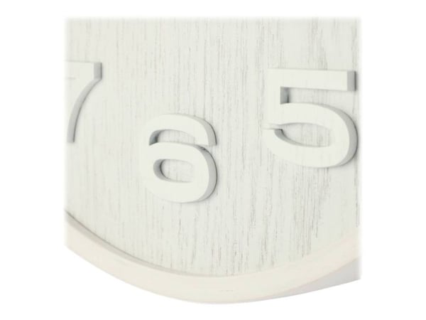 Nextime Wood Wood Medium - Klokke - kvarts - veggmonterbar - 35 cm - hvit