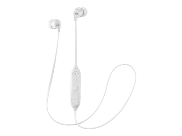 JVC HA-FX21BT - Ørepropper med mikrofon - i øret - Bluetooth - trådløs - hvit