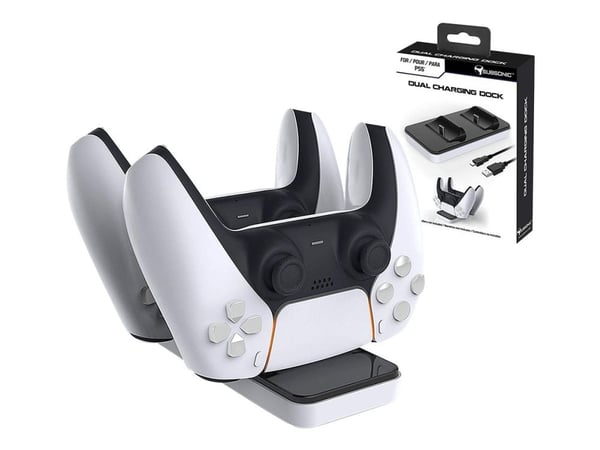 SuBsonic Dual Charging Dock - Ladestasjon - 2 utgangskontakter (2 x USB-C) - for Sony DualSense