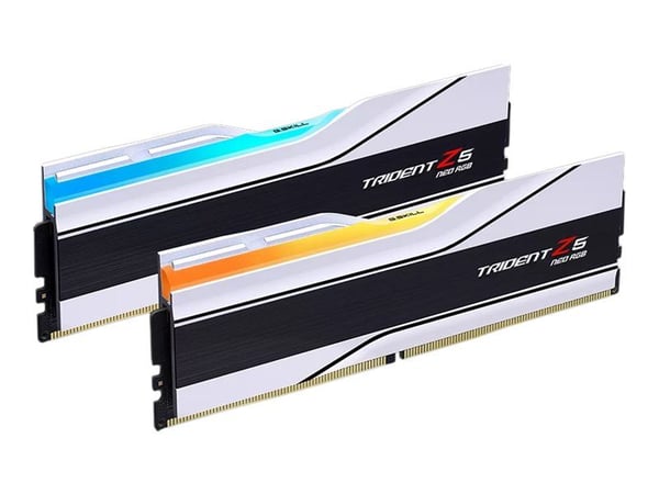G.Skill Trident Z5 Neo RGB - DDR5 - sats - 32 GB: 2 x 16 GB - DIMM 288-pin - 6400 MHz / PC5-51200 - CL32 - 1.4 V - ej buffrad - on-die ECC - vit