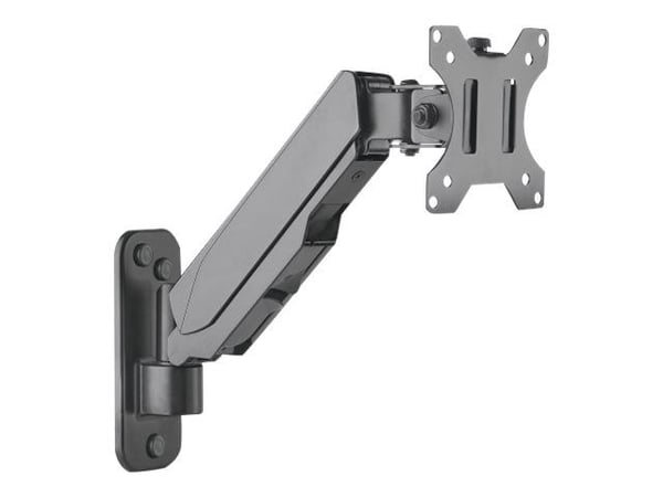 Manhattan TV & Monitor Mount, Wall, Spring Arm, 1 screen, Screen Sizes: 17-32", Black, VESA 75x75 to 100x100mm, Max 8kg, Height Adjustable Swivel A...