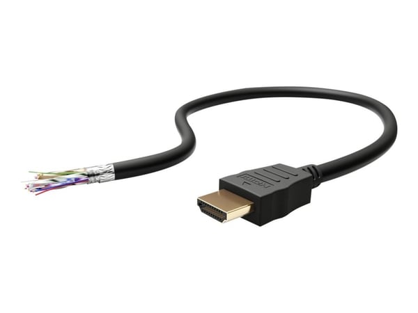 Wentronic goobay - Høyhastighets HDMI med Ethernet-kabel - HDMI (M) til HDMI (M) - 1,5 m - svart - rund, 8K-støtte (41083)
