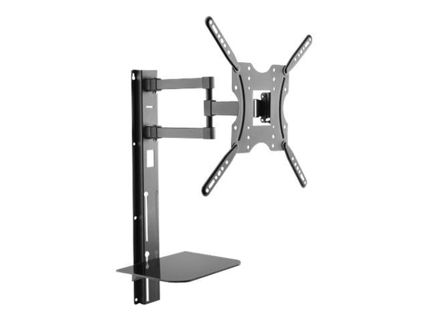 Maclean MC-772 - Brakett - justerbar arm - for TV, DVD - metall, glass - svart - skjermstørrelse: 32"-55" - veggmonterbar