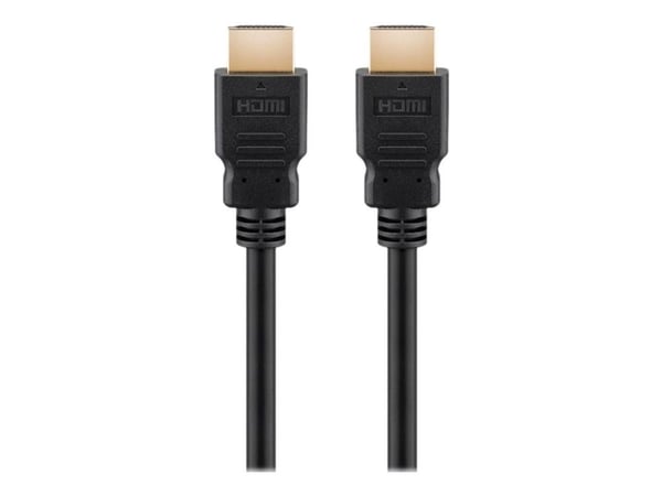 goobay - High Speed - HDMI-kaapeli med Ethernet - HDMI han til HDMI han - 1 m - sort - rund, 8K support