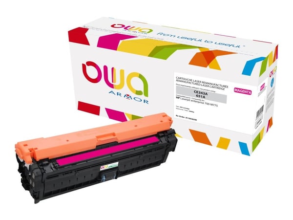 OWA Toner yhteensopiva HP CE343A (16000 p.) magenta kanssa