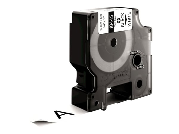 DYMO - Vinyl - hvit - Roll (1.9 cm x 5.5 m) 1 rull(er) merkelapper - for Rhino 4200, 6000, 6000 Hard Case Kit; RhinoPRO 5000, 5000 Hard Case Kit