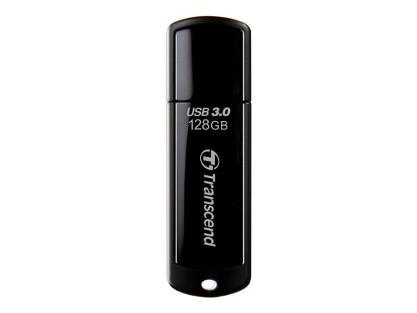 Transcend JetFlash 700 - USB flash-enhet - 128 GB - USB 3.0 - svart