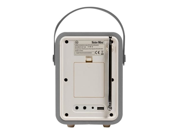ViewQuest Retro Mini - Bærbar DAB-radio - 5 watt - grå