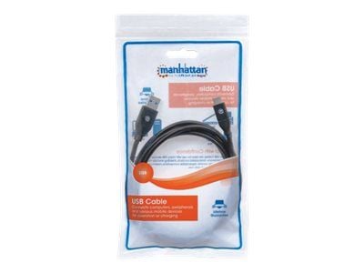 Manhattan USB-C to USB-A Cable, 2m, Male to Male, 5 Gbps (USB 3.2 Gen1 aka USB 3.0), 3A (fast charging), SuperSpeed USB, Black, Lifetime Warranty, ...