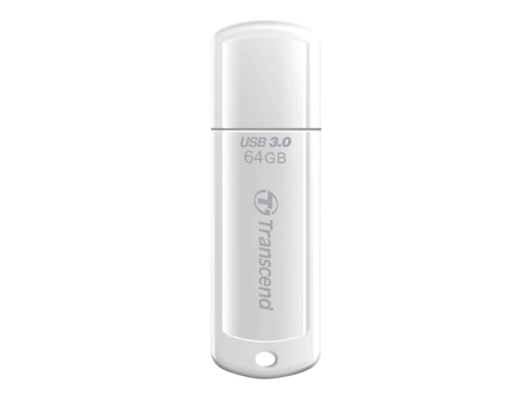 Transcend JetFlash 730 - USB flash-enhet - 64 GB - USB 3.0 - vit