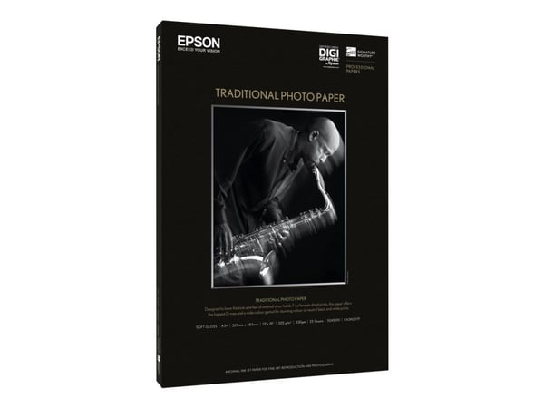 Epson Traditional Photo Paper - A3 plus (329 x 423 mm) - 330 g/m² - 25 ark fotopapir - for SureColor P5000, P800, SC-P10000, P20000, P5000, P700, P...