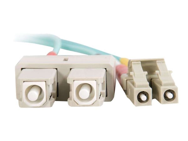C2G LC-SC 10Gb 50/125 OM3 Duplex Multimode PVC Fiber Optic Cable (LSZH) - Nettverkskabel - SC flermodus (hann) til LC multimodus (hann) - 2 m - 2 m...