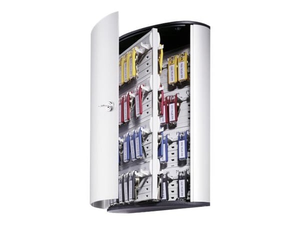 DURABLE KEY BOX - Nøkkelskap - 72 kroker - børstet aluminium - aluminium