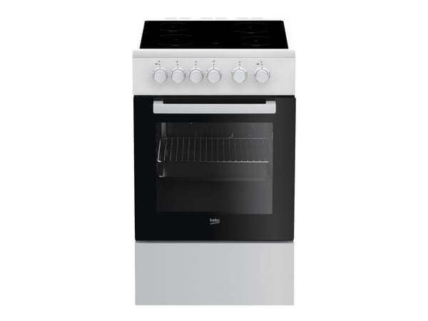Beko FSS57000GW - Komfyr - frittstående - bredde: 50 cm - dybde: 60 cm - høyde: 85 cm - med selvrens - hvit