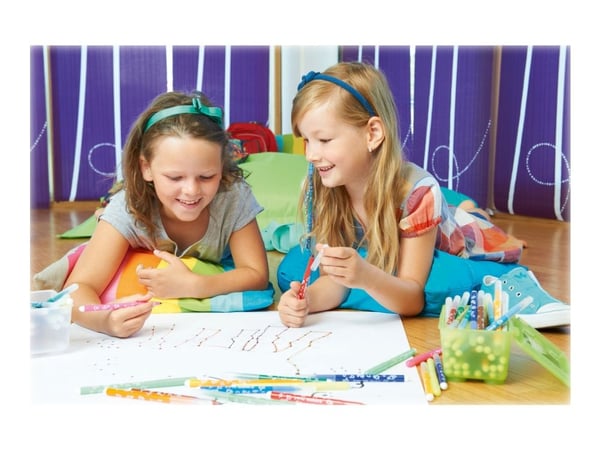 Stabilo Trio A-Z barnetusj 24 farger - 1 mm strek - pakke med 20 stk. assorterte + 4 stk. fluorfarger
