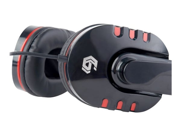 Gembird GHS-402 - Gaming - hodesett - full størrelse - kablet - 3,5 mm jakk - skinnende svart