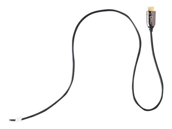 MicroConnect Premium - HDMI-kabel med Ethernet - HDMI hann til 19 pin micro HDMI Type D hann - 20 m - hybridkobber / fiberoptikk - svart - 1080p-st...