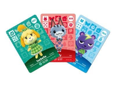 Nintendo amiibo Animal Crossing - Ylimääräinen videopelikorttisarja pelikonsolille (3 kpl) - New Nintendo 3DS, New Nintendo 3DS XL; Nintendo Wii U:lle