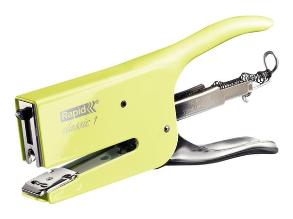 Rapid Retro Classic K1 - Stifttang - 50 ark - 24/6, 24/8+ - metall - fyldig gul