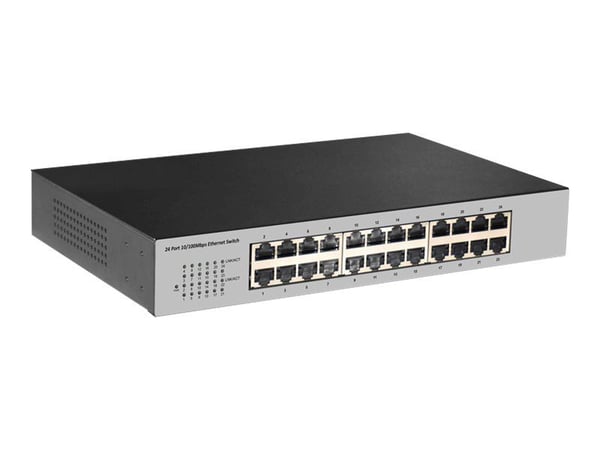 Digitus DN-60021-2, Hallitsematon, Fast Ethernet (10/100), Täysin kaksipuolinen, Telineasennus