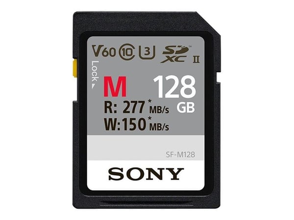 Sony SF-M128T, 128 GB, SDXC, Luokka 10, UHS-II, 277 MB/s, 150 MB/s
