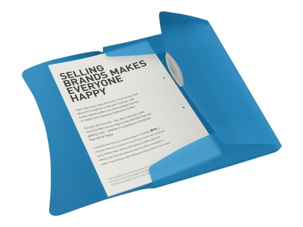 Esselte Vivida - 3-fliksmappe - for A4 (210 x 297 mm) - kapasitet: 150 ark - gjennomsiktig, livlig blåfarge