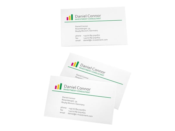 Sigel Business Card 3C LP796 - Sterkt hvitt - 85 x 55 mm - 225 g/m² - 400 kort (40 ark x 10) visittkort