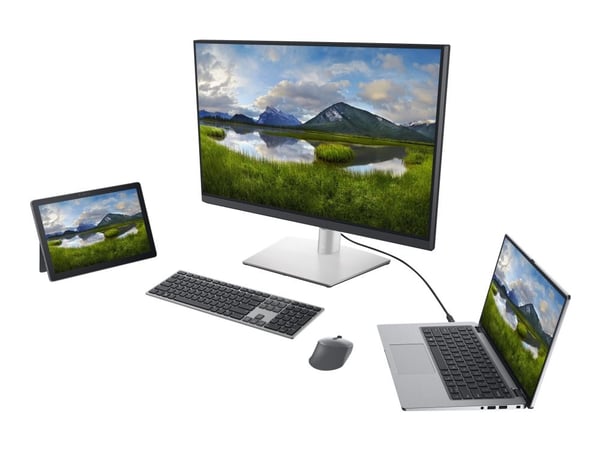 Dell Pro Plus Keyboard and Mouse KM7321W - Sats med tangentbord och mus - trådlös - 2.4 GHz, Bluetooth 5.0 - QWERTY - ryska - Titan gray