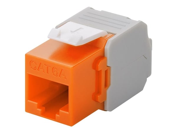 goobay - Modulaariset sisäkkeet - CAT 6a - UTP - RJ-45 - valkoinen, oranssi