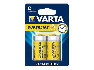 Varta Superlife 2014 - Batteri 2 x C - Karbonsink