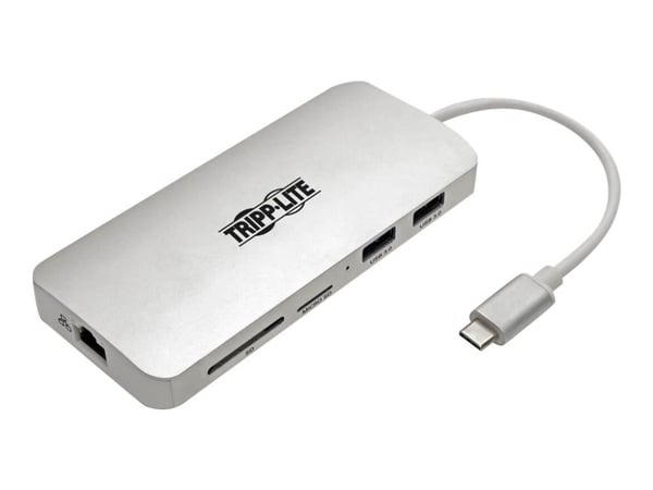 Eaton Tripp Lite Series USB C Docking Station, 4K @ 30 Hz, HDMI, Thunderbolt 3, USB-A Hub, PD Charging, SD/Micro SD, GbE, USB Type C, USB-C - Dokki...