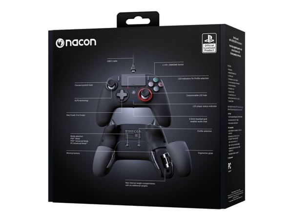 NACON REVOLUTION Pro Controller 3 - Gamepad - kabling - PC:lle, Sony PlayStation 4:lle