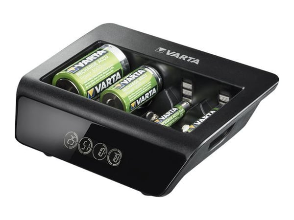 Varta LCD Universal Charger+ - 4 t batterilader - (for 4xAA/4xAAA, 4xD, 4xC, 1x9V) (USB)