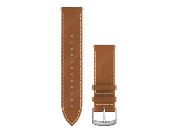 Garmin Quick Release Band - Klokkestropp for smart armbåndsur - 125 - 190 mm - gyllenbrun, sølvmaskinvare - for Approach S40; Forerunner 245, 55, 6...