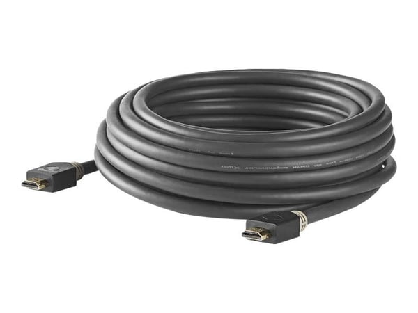 Nedis - HDMI-kaapeli Ethernetillä - HDMI-uros HDMI-uros - 10 m - suojattu - antrasiitti (musta) - pyöreä