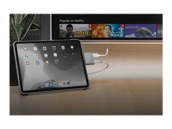 Moshi - Video adapter - USB-C hann til HDMI, USB-C hunn - støtte for Power Delivery 3.0, 4K 60Hz støtte