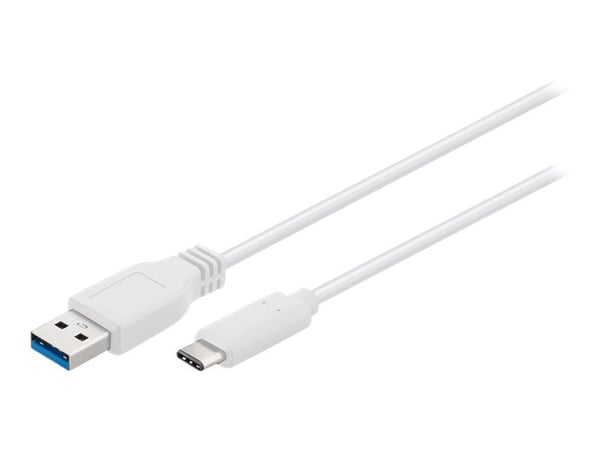 Sinox i-Media - USB-kabel - USB-type A (hann) til USB-C (hann) reversibel - USB 3.0 - 1 m - hvit