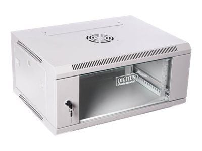 DIGITUS Professional DN-W19 04U/450 - Skåp - väggmontering - grå, RAL 7035 - 4U - 19"