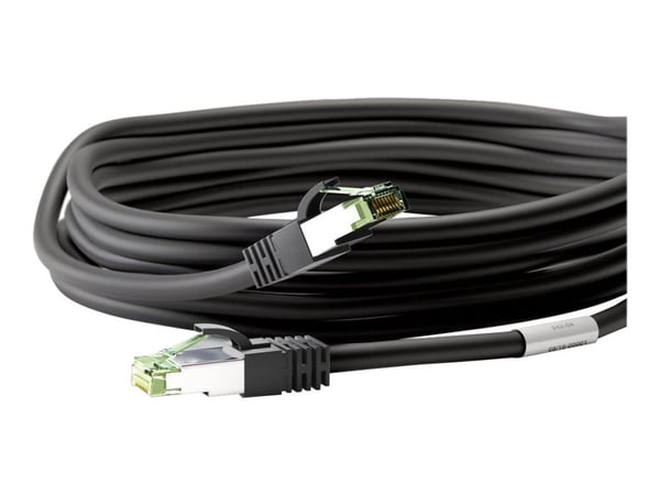 goobay - Koblingskabel - RJ-45 (hann) til RJ-45 (hann) - 25 cm - SFTP, PiMF - CAT 8.1 - halogenfri, uten hindringer, flertrådet - svart
