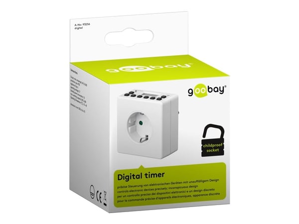 goobay Digital Timer - Automatisk strömbrytare - AC 230 V - vit