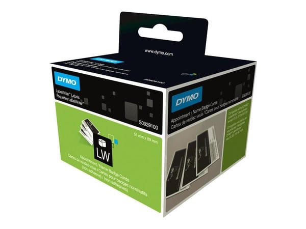 Namnskylt DYMO 51x89mm 300 st/rulle icke självhäftande - (300 st)