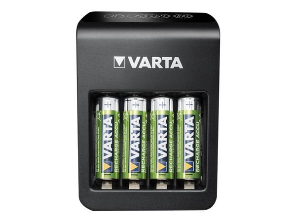 Varta 57687 batterilader 4x AA 2100 mAh LCD Plug Charger+