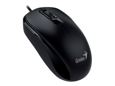 Genius DX-110 - Mus - høyre- og venstrehåndet - optisk - 3 knapper - kablet - USB - svart