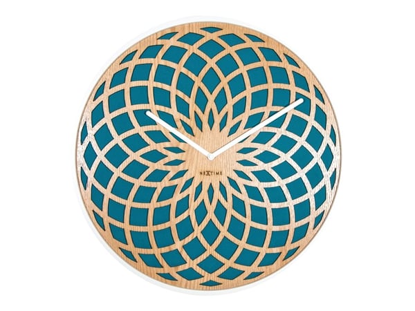 Nextime Sun Small - Klokke - kvarts - veggmonterbar - 35 cm - turkis