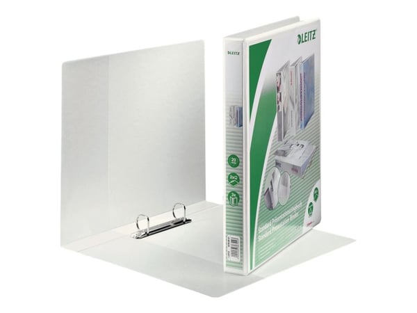Leitz 42780001, A4, D-ring, Oppbevaring, Polypropylen (PP), Hvit, 200 ark
