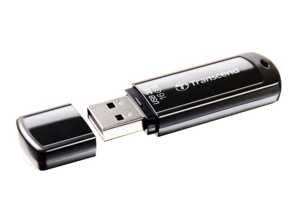Transcend JetFlash 700 - USB-flashstasjon - 16 GB - USB 3.0 - svart